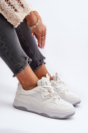 Zapatillas modelo zapatos con plataforma en color blanco Etnaria 2