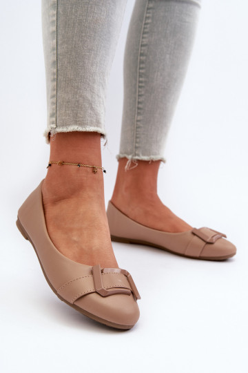 Bailarinas con tirantes Eco beige Cadwenla