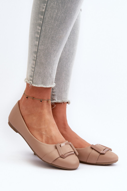 Bailarinas con tirantes Eco beige Cadwenla