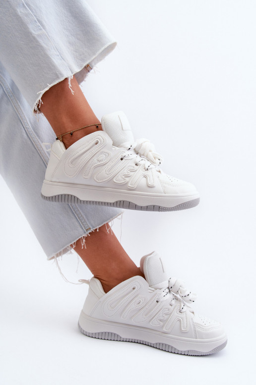Deportivas modelo zapatos fabricadas en ecopiel en color blanco Berilla