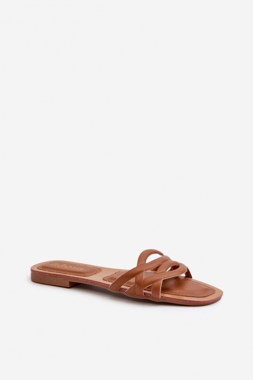 Pantuflas de mujer Eko con tacón ancho color marrón Moldela Pantuflas de mujer Eko con tacón ancho color marrón Moldela