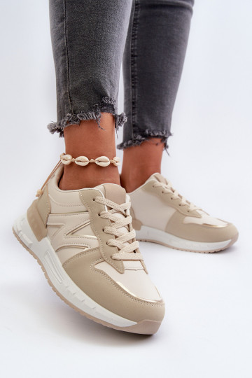 Deportivas modelo zapatos fabricadas en ecopiel beige Kaimans
