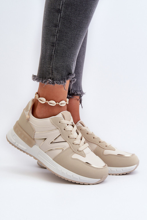 Deportivas modelo zapatos fabricadas en ecopiel beige Kaimans