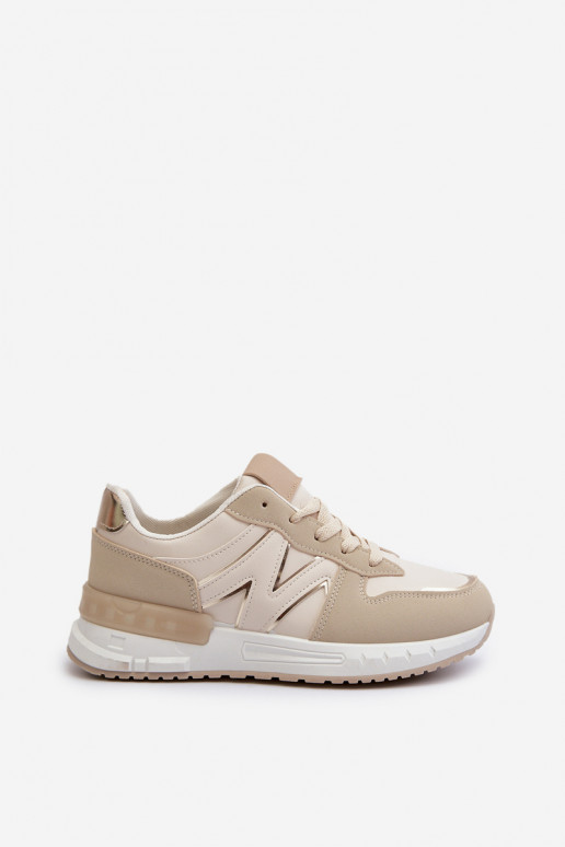 Deportivas modelo zapatos fabricadas en ecopiel beige Kaimans
