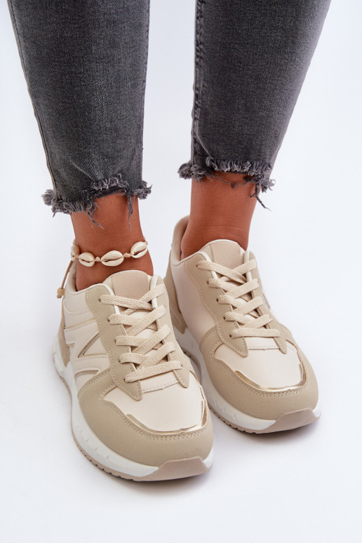 Deportivas modelo zapatos fabricadas en ecopiel beige Kaimans