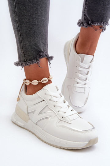 Deportivas modelo zapatos fabricadas en ecopiel en color blanco Kaimans