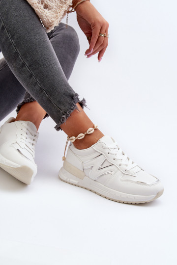 Deportivas modelo zapatos fabricadas en ecopiel en color blanco Kaimans 2