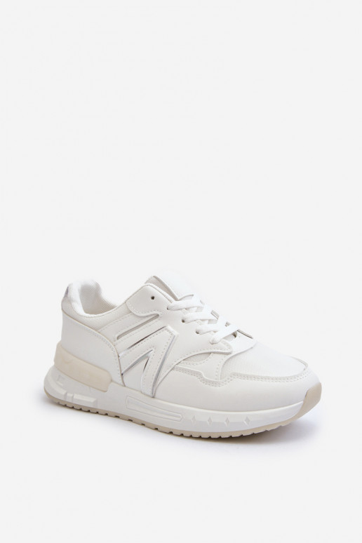 Zapatillas modelo zapatos fabricadas en piel ecológica en color blanco Vinelli
