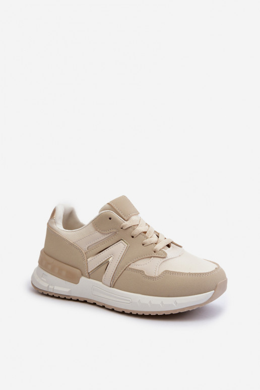 Zapatillas modelo zapatos en piel ecológica beige Vinelli