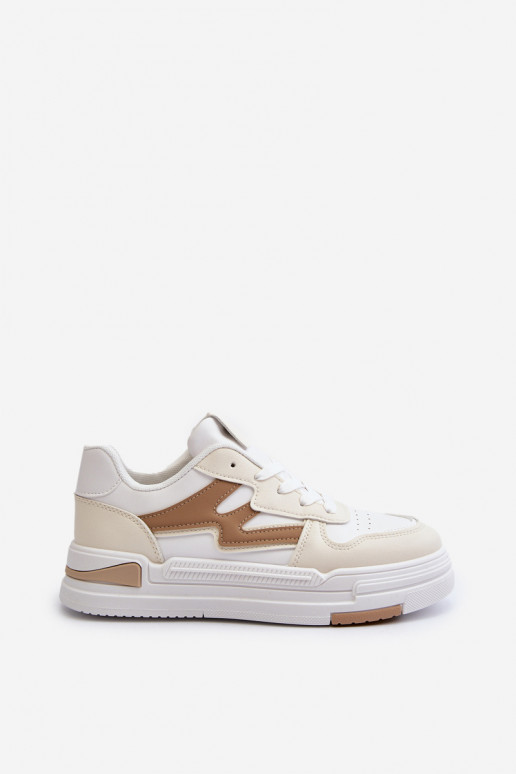 Deportivas modelo zapatos con plataforma en ecopiel beige Lynnette