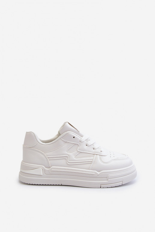 Zapatillas modelo zapatos con plataforma fabricadas en ecopiel en color blanco Lynnette