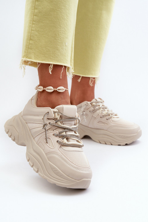 Zapatillas modelo zapatos con suelas macizas de moda m beige Relissa