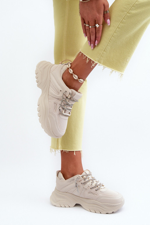 Zapatillas modelo zapatos con suelas macizas de moda m beige Relissa
