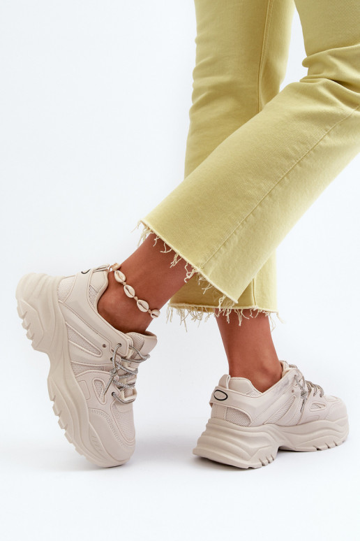 Zapatillas modelo zapatos con suelas macizas de moda m beige Relissa