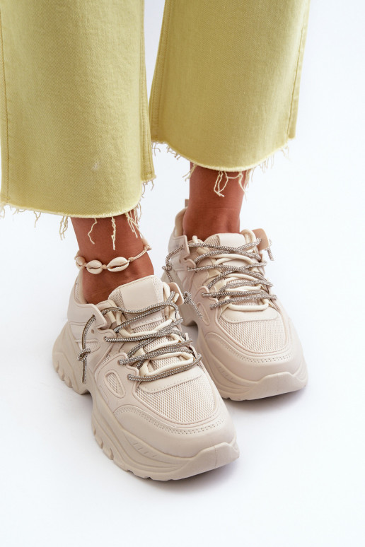 Zapatillas modelo zapatos con suelas macizas de moda m beige Relissa