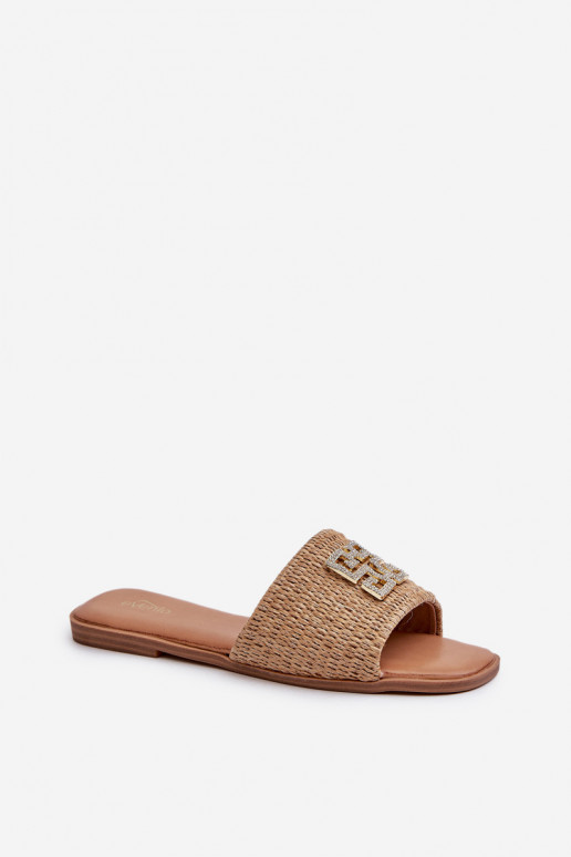 pies planos Chanclas de mujer beige Omenna