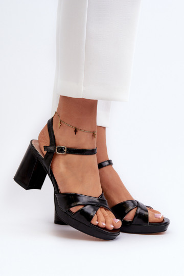 Sandalias de mujer con tacón Eko color negro Jatine 2