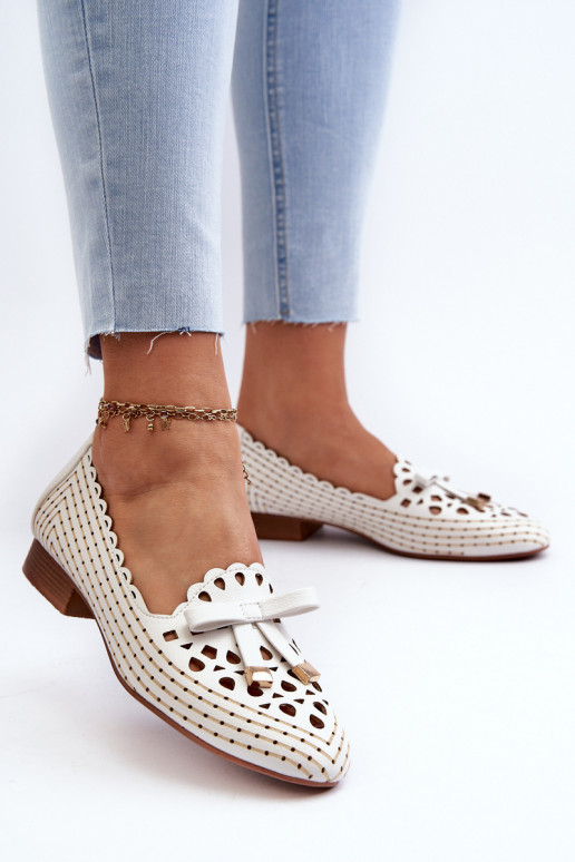 Bailarinas caladas con cintas en blanco Unstable