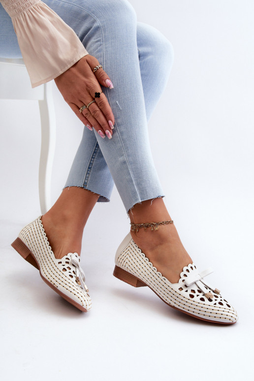 Bailarinas caladas con cintas en blanco Unstable