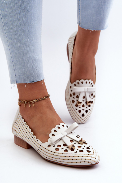 Bailarinas caladas con cintas en blanco Unstable