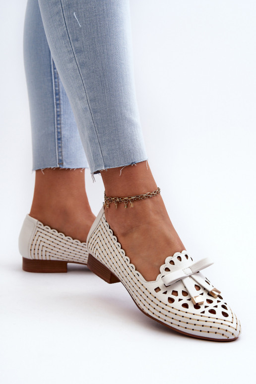 Bailarinas caladas con cintas en blanco Unstable