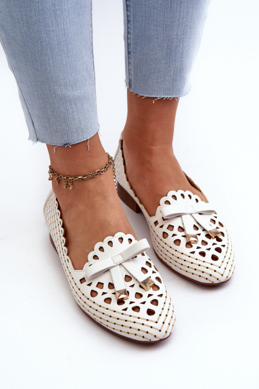 Bailarinas caladas con cintas en blanco Unstable