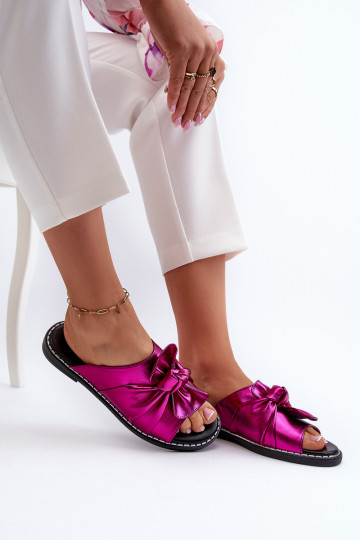 Zapatillas de casa de mujer con tacón ancho color rosa Nelvira 2