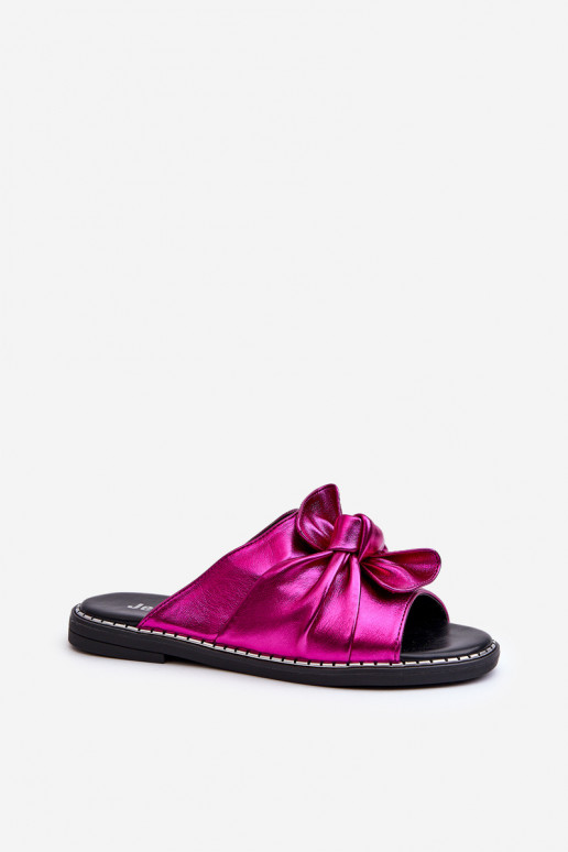 Zapatillas de casa de mujer con tacón ancho color rosa Nelvira