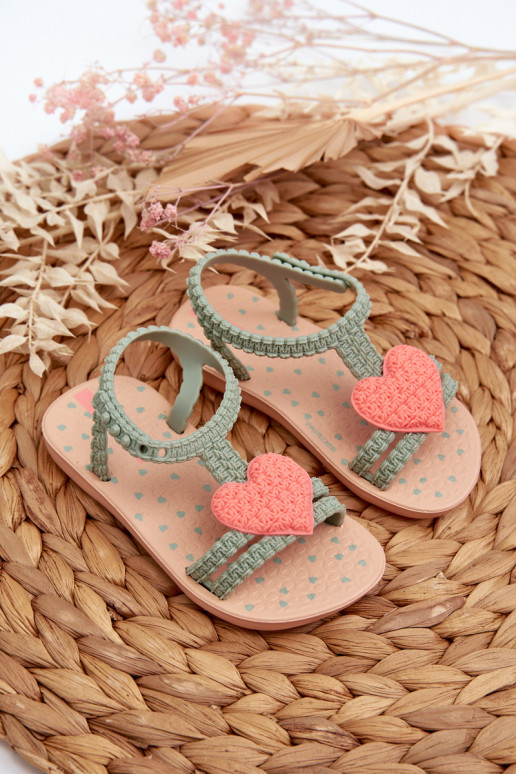 sandalias Infantil con corazones 81997 Ipanema My First Baby color verde
