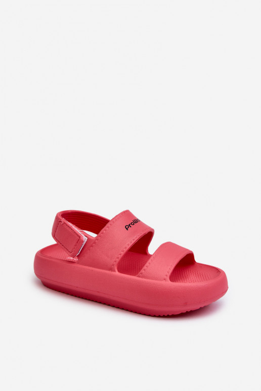 Sandalias chanclas ligeras con cierres adhesivos ProWater PRO-24-05-02K rosa