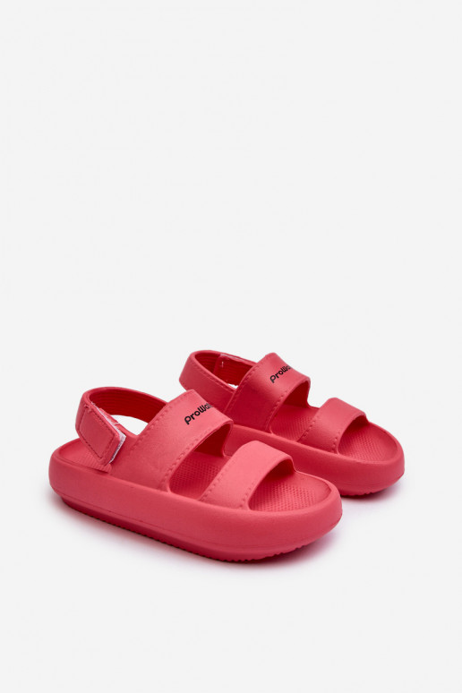 Sandalias chanclas ligeras con cierres adhesivos ProWater PRO-24-05-02K rosa