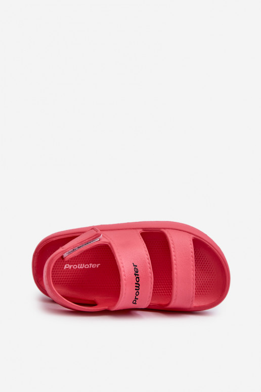 Sandalias chanclas ligeras con cierres adhesivos ProWater PRO-24-05-02K rosa