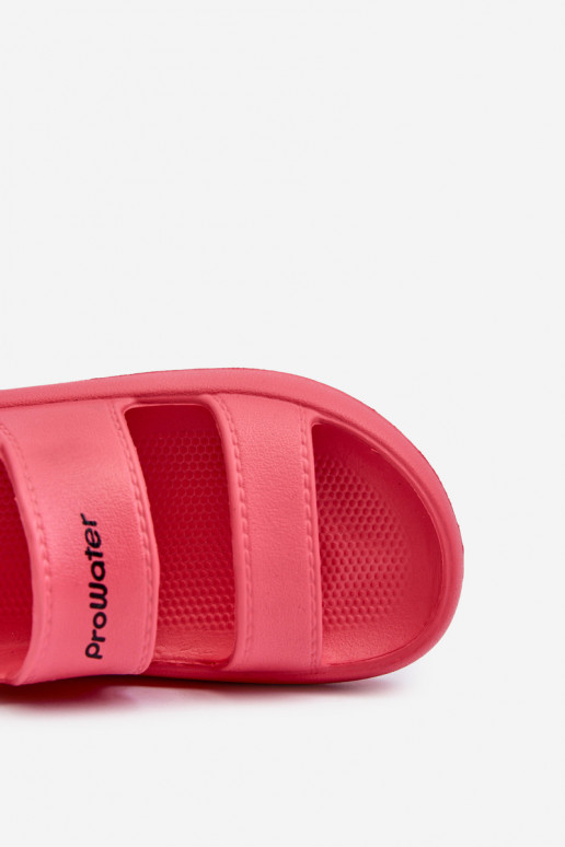 Sandalias chanclas ligeras con cierres adhesivos ProWater PRO-24-05-02K rosa