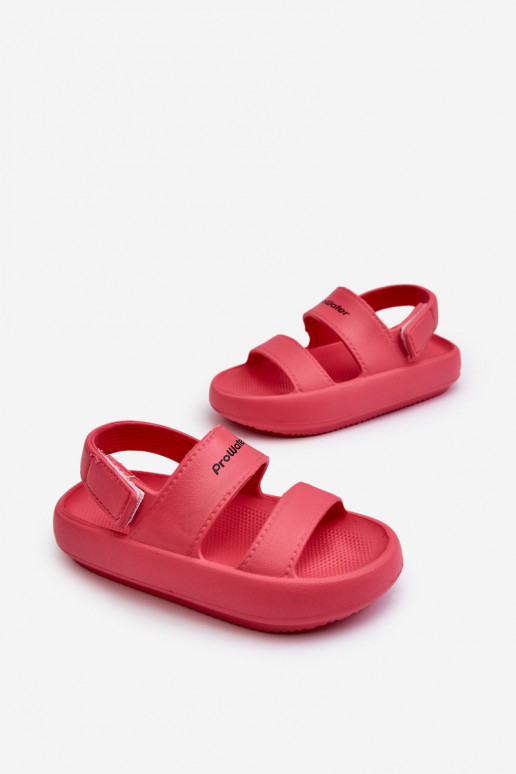 Sandalias chanclas ligeras con cierres adhesivos ProWater PRO-24-05-02K rosa