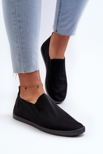 Zapatillas casual zapatos Slip-On color negro Lovinia