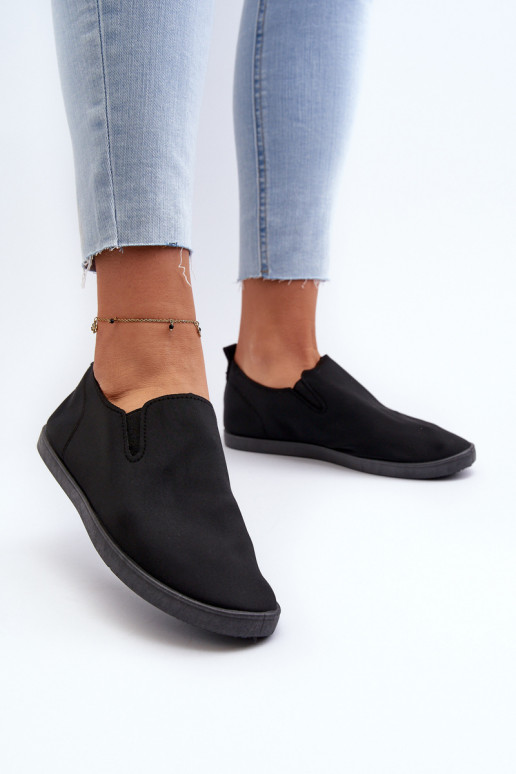 Zapatillas casual zapatos Slip-On color negro Lovinia
