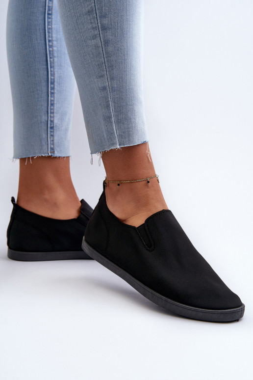 Zapatillas casual zapatos Slip-On color negro Lovinia