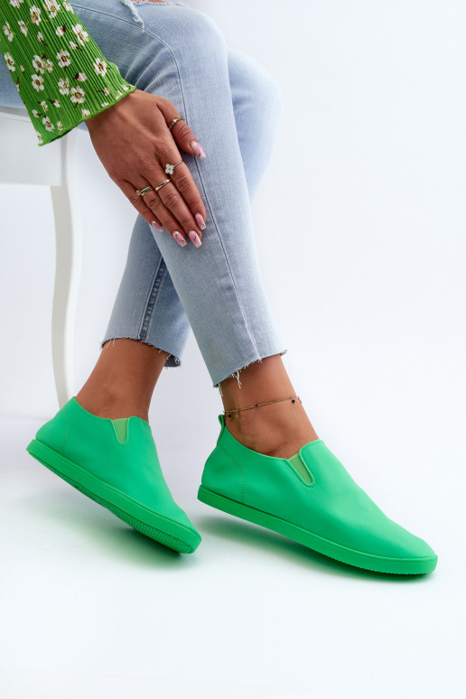 Calzado deportivo calzado casual Slip-On color verde Lovinia