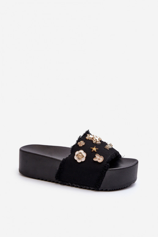 Chanclas de Plataforma Mujer Negro Zranesia