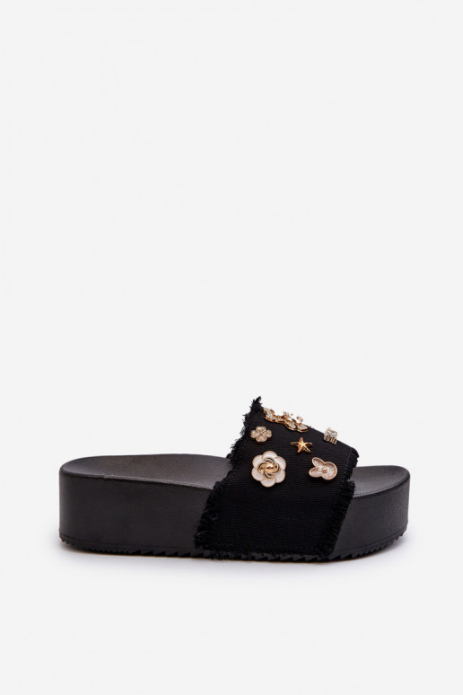 Chanclas de Plataforma Mujer Negro Zranesia