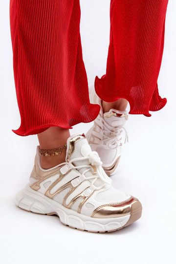 Zapatillas modelo zapatos Color blanco-dorado Ahmani