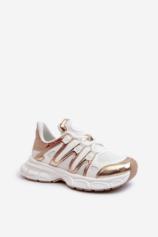 Zapatillas modelo zapatos Color blanco-dorado Ahmani