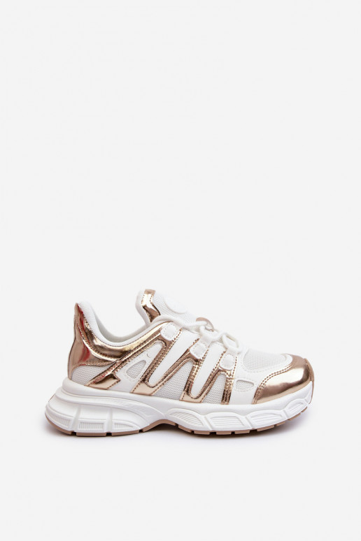 Zapatillas modelo zapatos Color blanco-dorado Ahmani