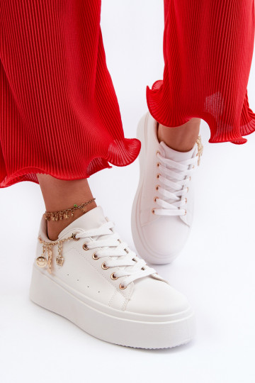 Zapatillas modelo zapatos con plataforma en color blanco Tivissa