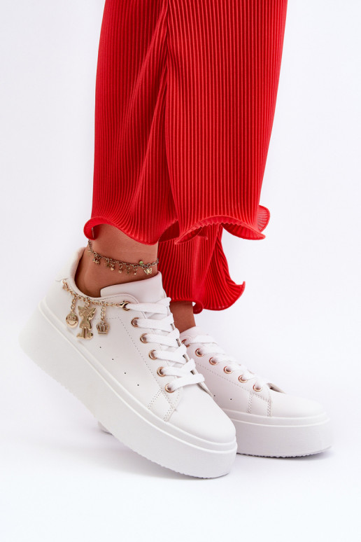 Zapatillas modelo zapatos con plataforma en color blanco Tivissa