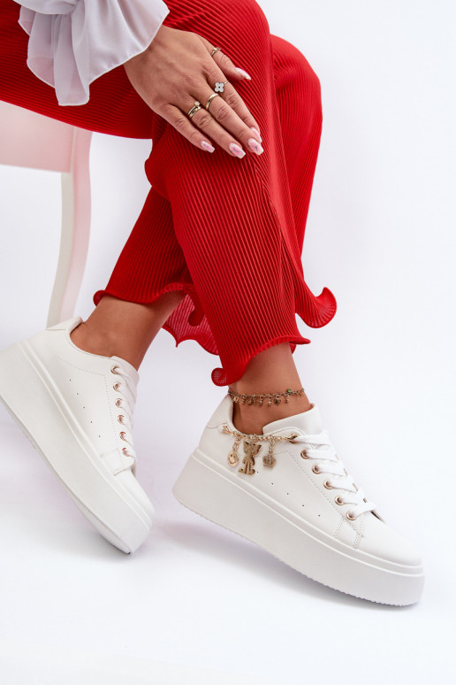 Zapatillas modelo zapatos con plataforma en color blanco Tivissa