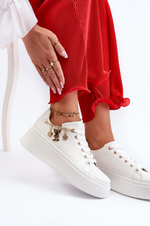 Zapatillas modelo zapatos con plataforma en color blanco Tivissa Zapatillas modelo zapatos con plataforma en color blanco Tivissa