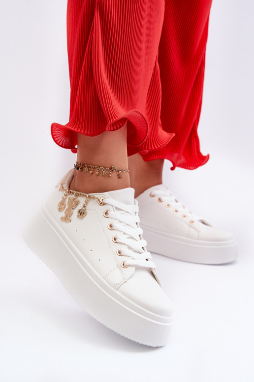 Deportivas modelo zapatos con plataforma beige claro Tivissa