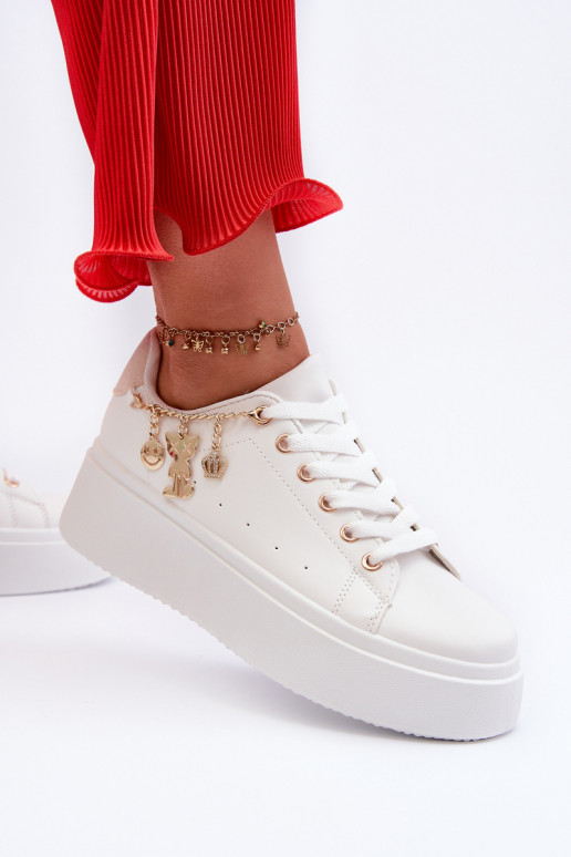 Deportivas modelo zapatos con plataforma beige claro Tivissa