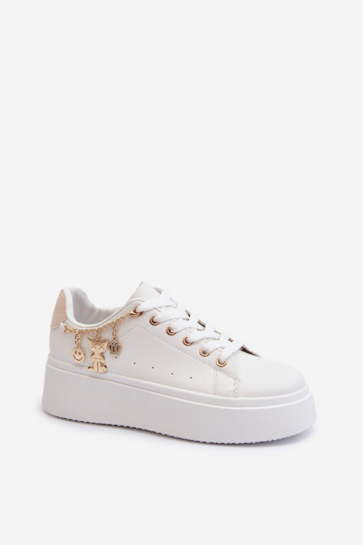 Deportivas modelo zapatos con plataforma beige claro Tivissa